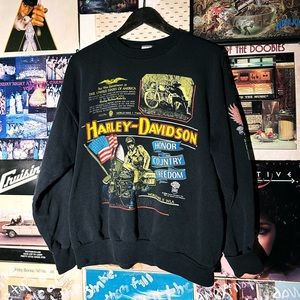 1989 Vintage Harley-Davidson World War Sweater